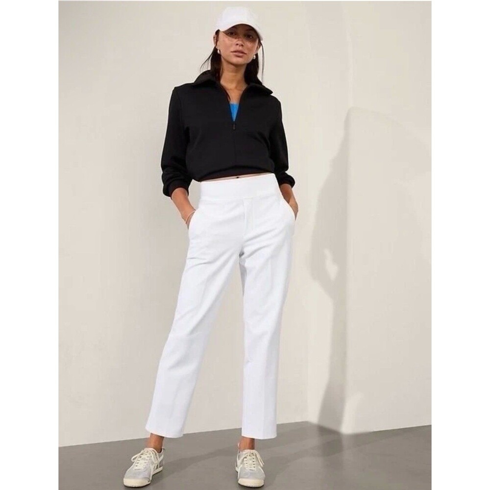 ATHLETA women’s size 8 Endless High Rise Pant White EUC